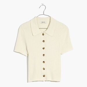 Madewell Barbrook Button-Front Sweater Polo